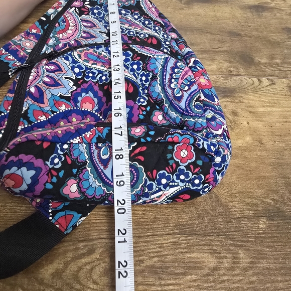 Vera Bradley Blue and Pink Paisley Crossbody Bag - Picture 9 of 9